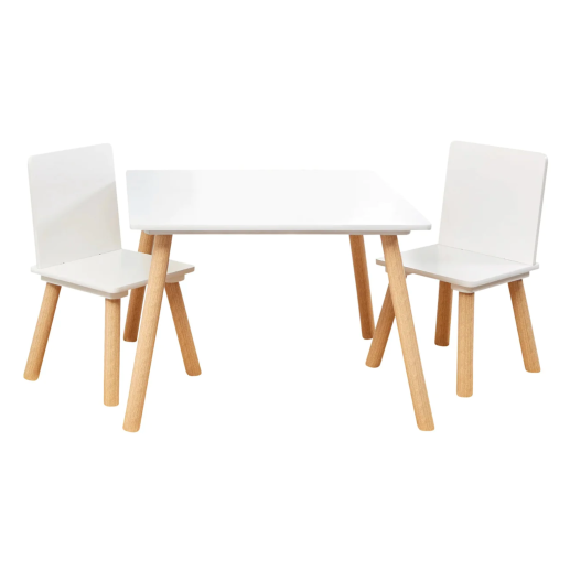 Детска дървена маса с 2 столчета комплект