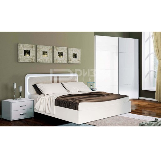 Спален комплект Беладжио с гардероб и комплект нощни шкафчета